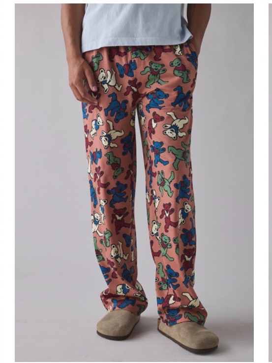 Grateful Dead Dancing Bear Pajama Bottoms - Adult Small